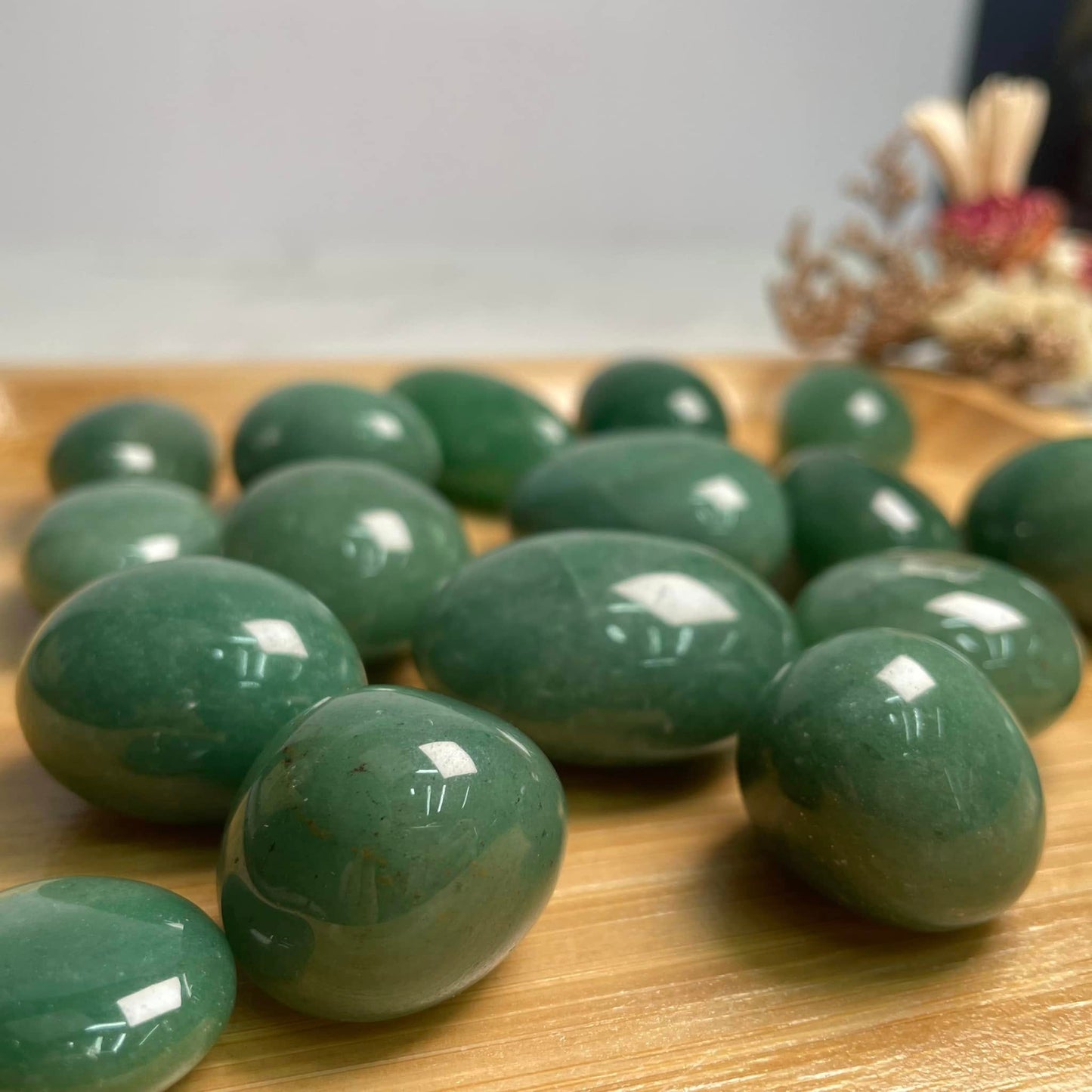 Natural Green Jade Tumble Stone