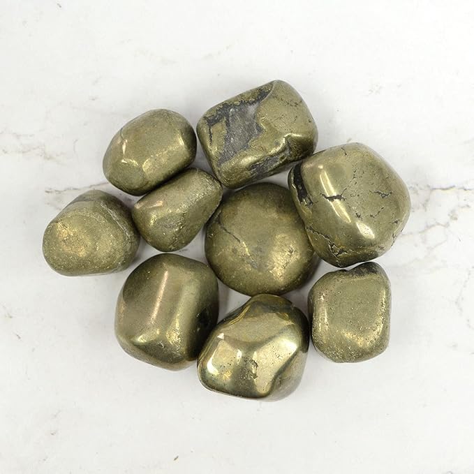 Pyrite Crystals Raw Tumbled | 100g