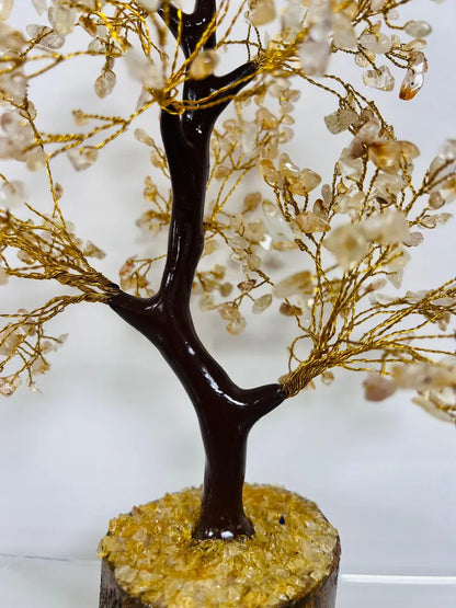 Citrine Crystal Tree – 500 Beads Handmade Feng Shui Bonsai for Wealth & Abundance