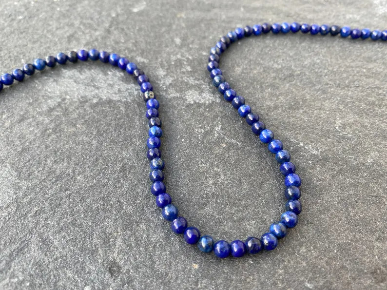 Natural Lapis Lazuli Stone Mala